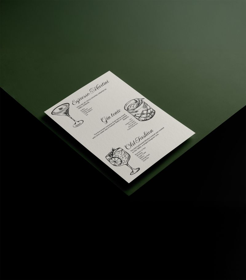Cocktailmeny design